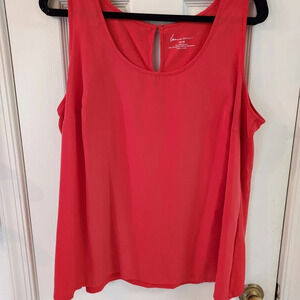 Lane Bryant Red Scoop Neck Sleeveless Blouse in Size 18/20